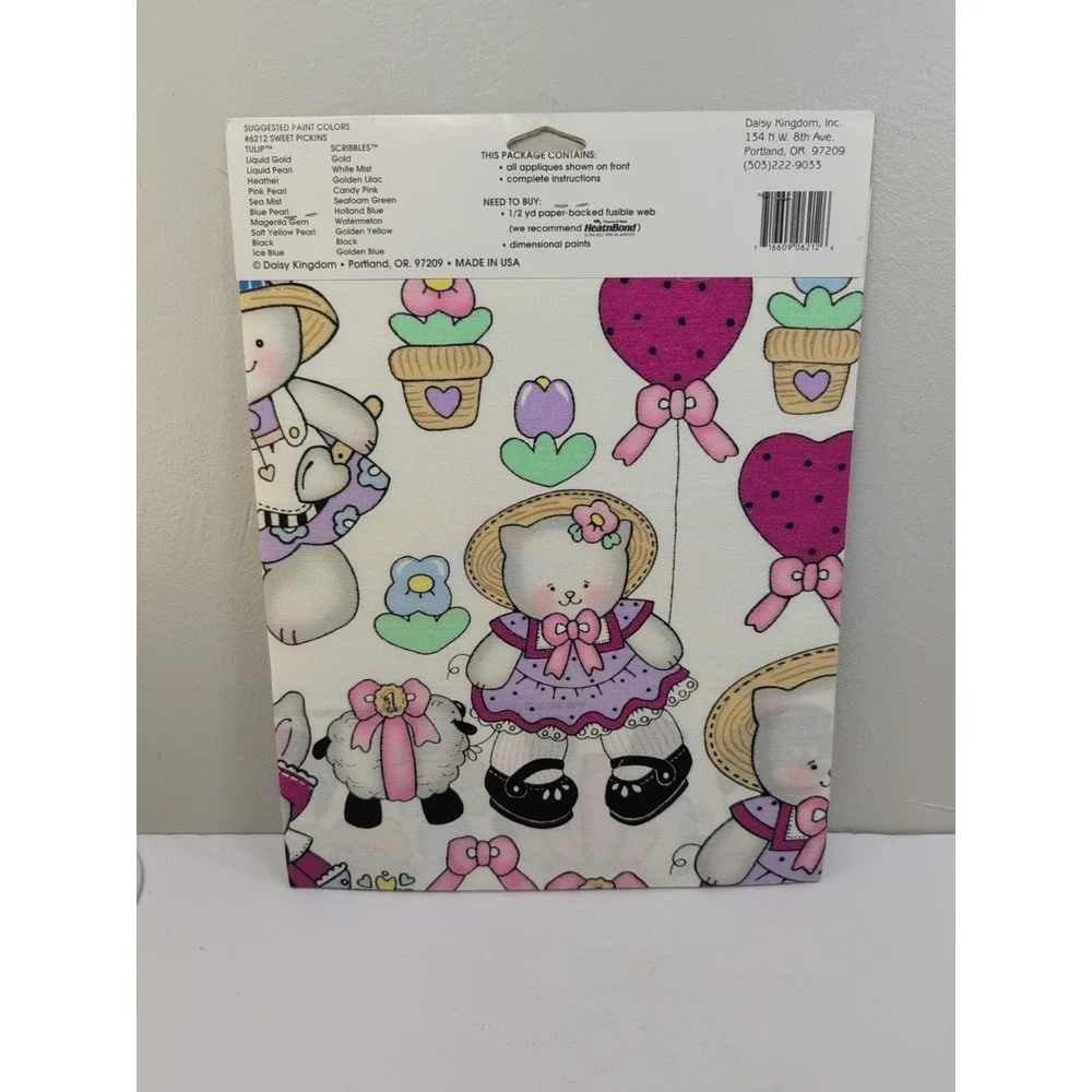 Vtg Daisy  Kingdom‎ No Sew Fabric Appliqué #6212 Sweet pickins